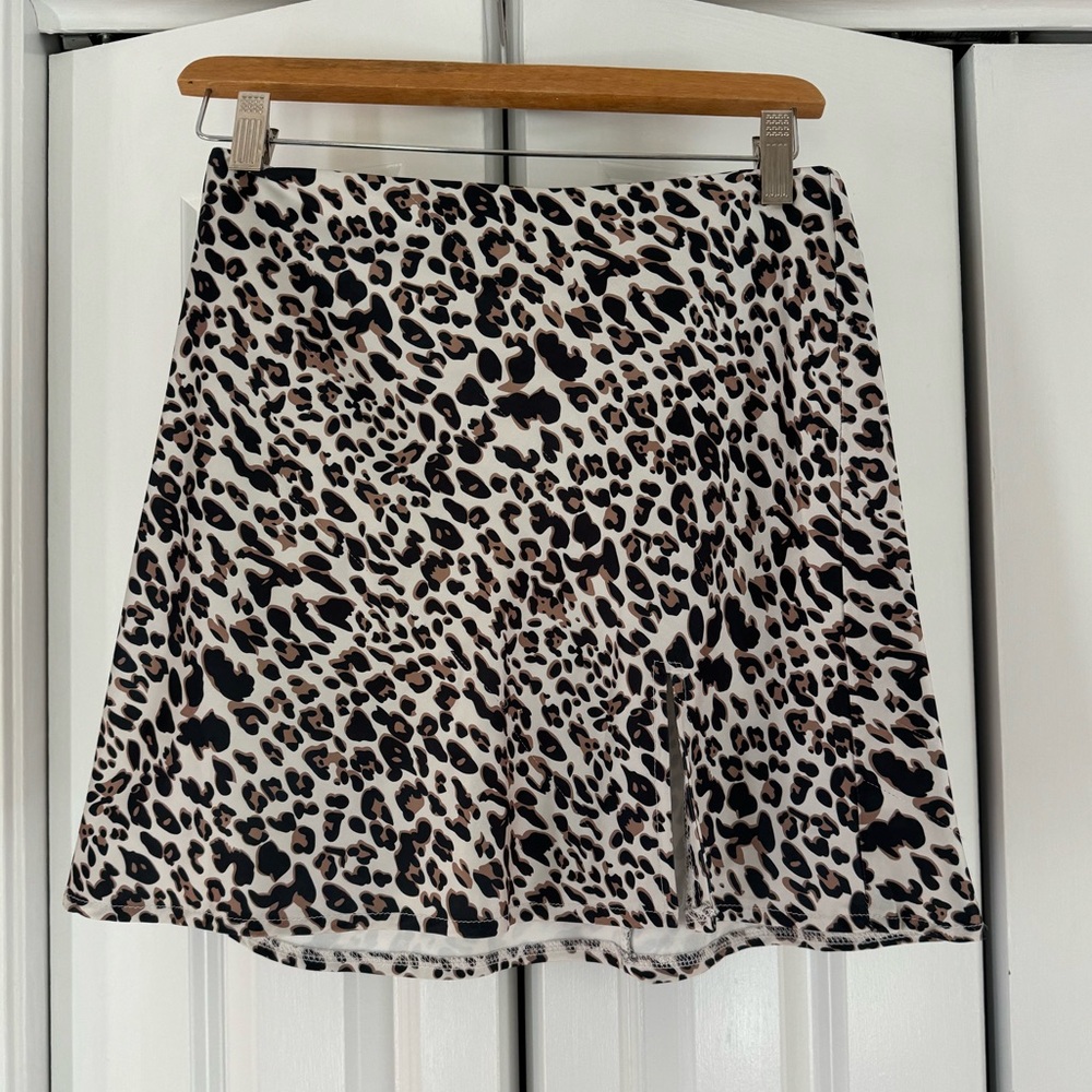 Princess Polly Cheetah Silky Skirt